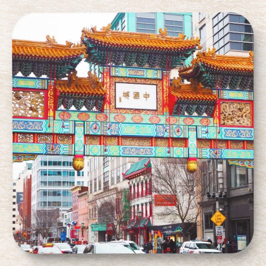 Chinatown in Washington DC. USA Getränkeuntersetzer (Vorderseite)