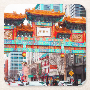 Chinatown in Washington DC. USA Rechteckiger Pappuntersetzer