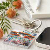 Chinatown in Washington DC. USA Schlüsselanhänger (Vorderseite rechts)