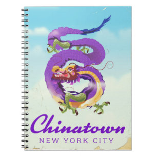 Chinatown New York City Vintage Poster Notizblock