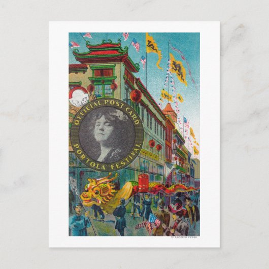 Chinatown Parade für Kletterhexen: Postkarte (Vorderseite)