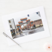 Chinatown Portland, Oregon rechteckiger Aufkleber (Umschlag)