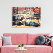 Chinatown Rooftop Graffiti Leinwanddruck (Insitu (Wohnzimmer))