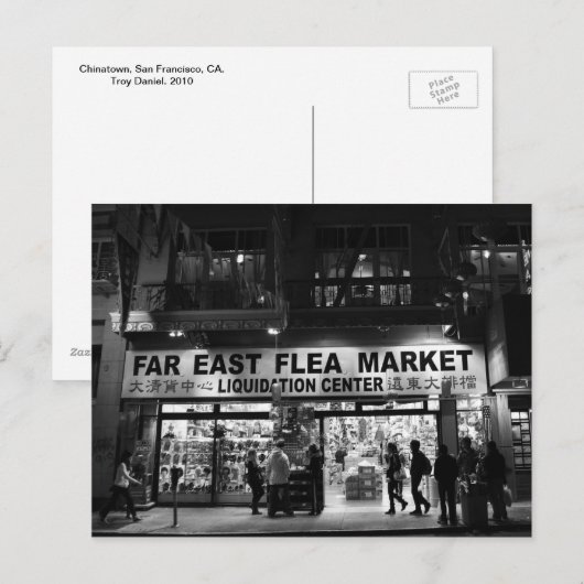 Chinatown, San Francisco, CA. Postkarte (Vorne/Hinten)