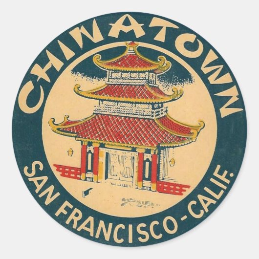 Chinatown, San Francisco - Stickers (Vorderseite)