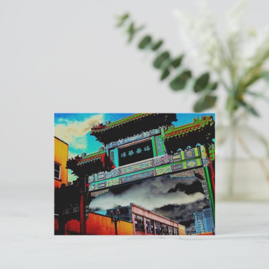 Chinatown-Tor Postkarte (Stehend Vorderseite)