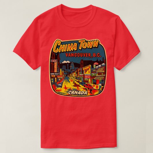 Chinatown Vancouver BC Kanada T-Shirt (Design vorne)