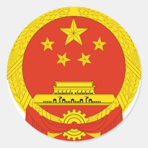 Chinawappen Runder Aufkleber