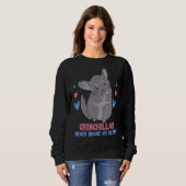 Chinchilla Adorable Niedliche Haustiere brechen mi Sweatshirt (Vorne ganz)