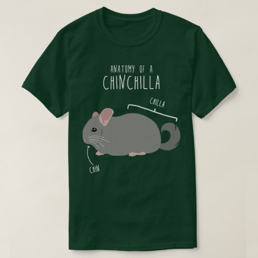 Chinchilla-Anatomie 1 T-Shirt (Design vorne)