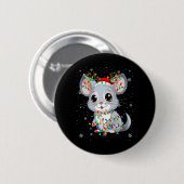 Chinchilla Animal Weihnachtsmannmütze Ugly Christm Button (Vorne & Hinten)