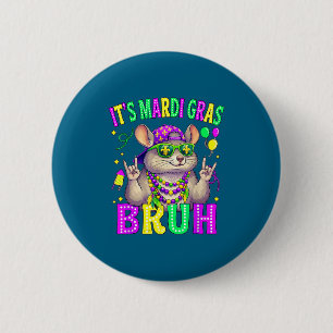 Chinchilla bruh Mardi Gras Jungen Mädchen Kinder K Button