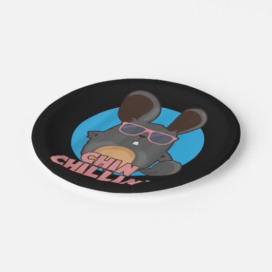 Chinchilla Chinchillin I Cool Sonnenbrille Geschen Pappteller (Schrägansicht)