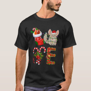 Chinchilla Christmas Lights Led Weihnachtsmannmütz T-Shirt