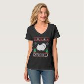Chinchilla Christmas Ugly T-Shirt (Vorderseite Vollansicht)