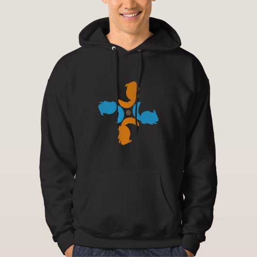 Chinchilla Circle Animal Lover Idee Hoodie (Vorderseite)