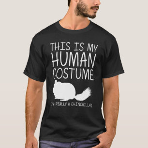 Chinchilla Easy Halloween Human Costume Rodent DIY T-Shirt