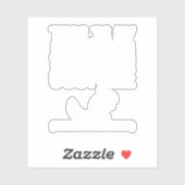 Chinchilla Easy Halloween menschliches Kostüm Rode Aufkleber (Blatt)