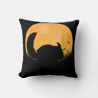 Chinchilla Easy Halloween Outfit Rodent Moon Kissen