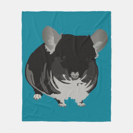 Chinchilla Fleecedecke (Vorderseite)