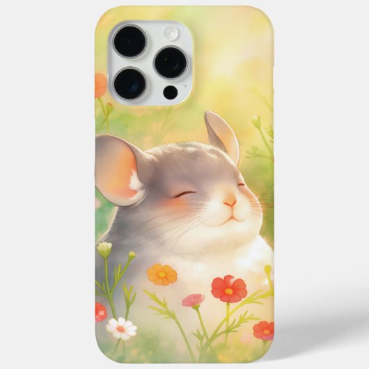 Chinchilla Floral Oasis Case-Mate iPhone Hülle (Rückseite)