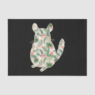 Chinchilla Flower Girl Print Floral Hawaiian Women Seidenpapier