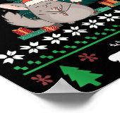 Chinchilla Funny Pet Ugge Weihnachtskurat Poster (Ecke)