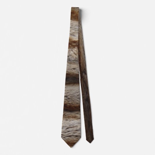 CHINCHILLA FUR DESIGN HORIZONTAL NECK TIE KRAWATTE (Vorderseite)