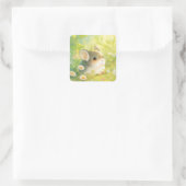 Chinchilla Garden Wonderland Quadratischer Aufkleber (Tasche)