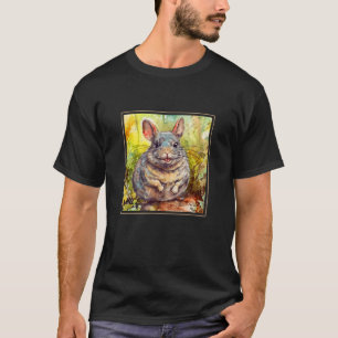 Chinchilla-Garten-Blumen-Malerei-Haustier-Mama-Pap T-Shirt