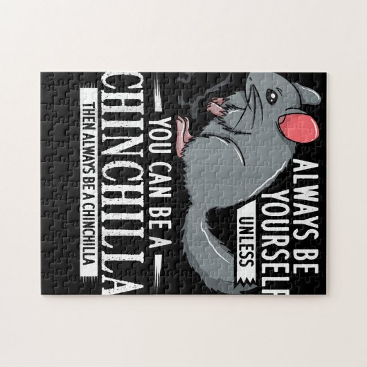 Chinchilla Geschenk Funny Niedliches Haustier Puzzle (Horizontal)