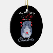 Chinchilla Gift Funny Niedlich Pet Animal Lover Be Keramik Ornament (Rechts)