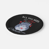 Chinchilla Gift Funny Niedlich Pet Animal Lover Ei Pappteller (Schrägansicht)