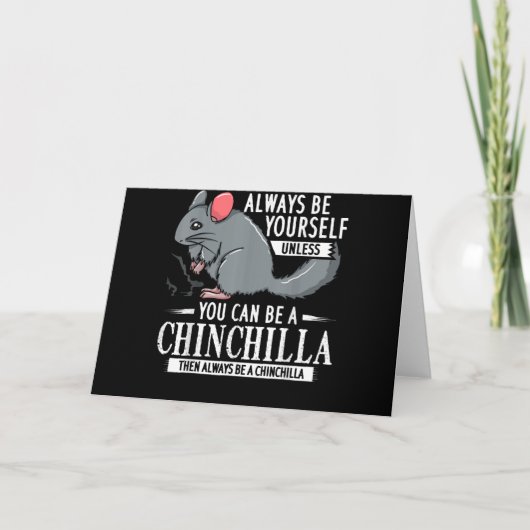 Chinchilla Gift Funny Niedlich Pet Karte (Vorderseite)