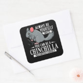 Chinchilla Gift Funny Niedlich Pet Quadratischer Aufkleber (Umschlag)