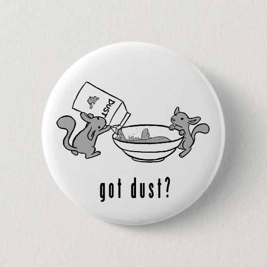 Chinchilla got Staub-Knopf Button (Vorderseite)