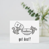 Chinchilla got Staub-Postkarte Postkarte (Stehend Vorderseite)