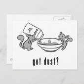 Chinchilla got Staub-Postkarte Postkarte (Vorne/Hinten)