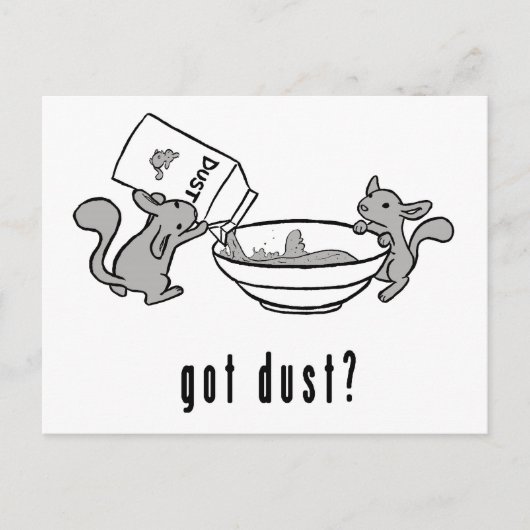 Chinchilla got Staub-Postkarte Postkarte (Vorderseite)