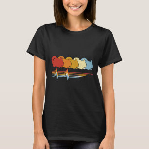 Chinchilla Heartbea Retro Vintag Animal ich T-Shirt