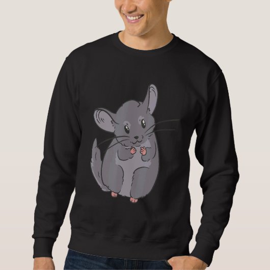Chinchilla Herren Haustier Sweatshirt (Vorderseite)
