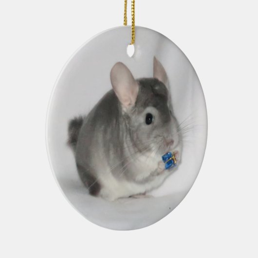 Chinchilla Holding Keramik Ornament (Rechts)
