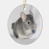 Chinchilla Holding Keramik Ornament (Links)