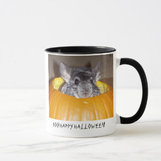 Chinchilla im Kürbis, BOO! GLÜCKLICHES HALLOWEEN! Tasse
