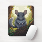 Chinchilla im Wald Mousepad (Mit Mouse)