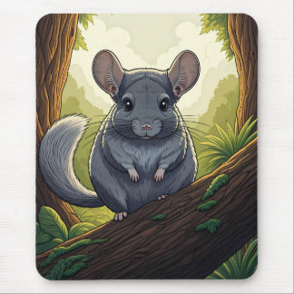 Chinchilla im Wald Mousepad