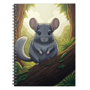 Chinchilla im Wald Notizblock