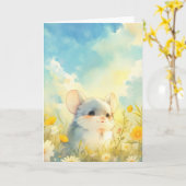 Chinchilla Joyful Glimps von Wildblumen Karte (Gelbe Blume)