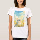 Chinchilla Joyful Glimps von Wildblumen T-Shirt (Vorderseite)