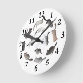 Chinchilla jumping clock runde wanduhr (Winkel)